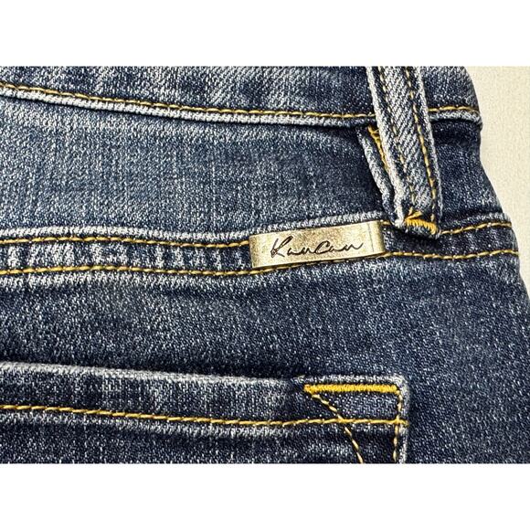 KanCan Women's Distressed Raw Hem Tapered Leg Jeans - Size 7 (27x26.5) - Picture 5 of 7